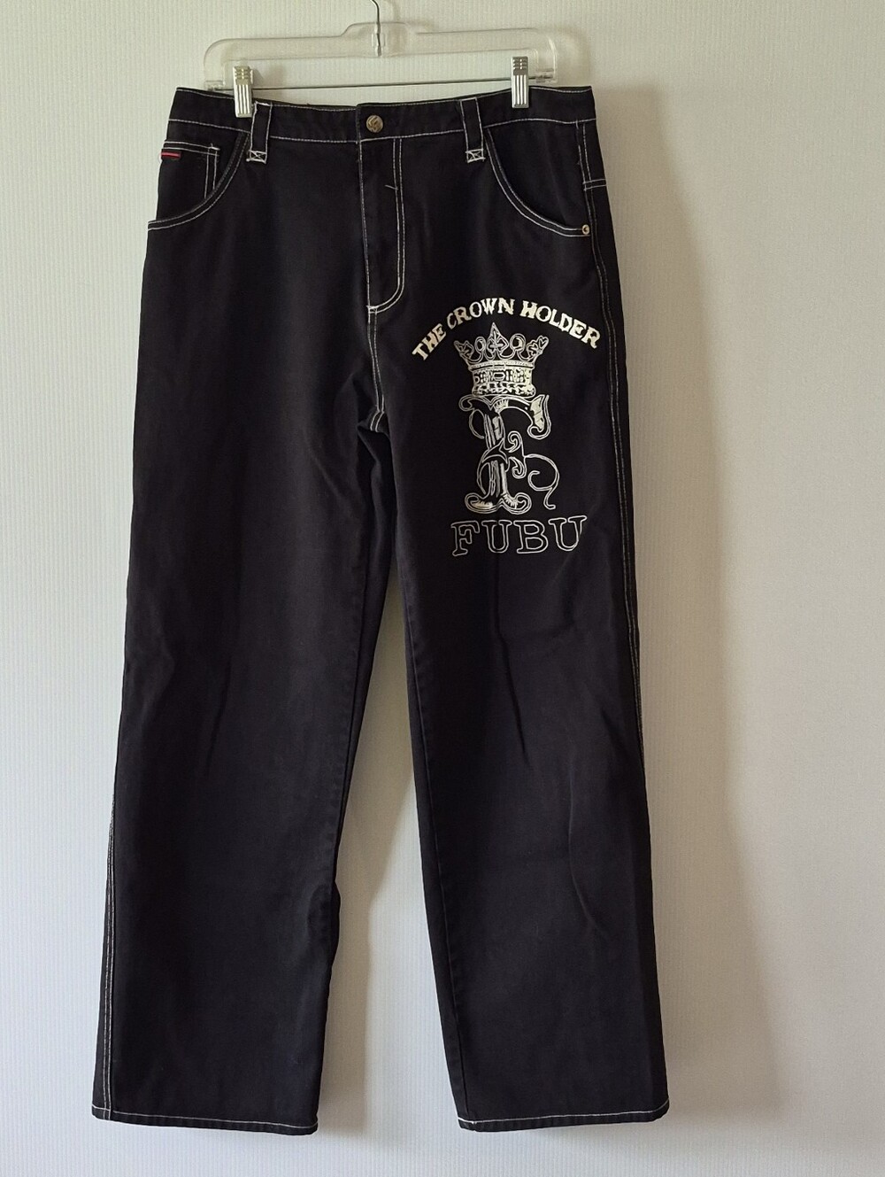 RARE Vintage 1990's Y2K FUBU "The Crown Holder" wide leg baggy skater jeans